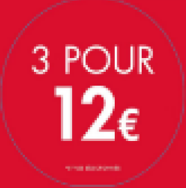 3 FOR 12 CIRCLE POP SIGN - FRENCH