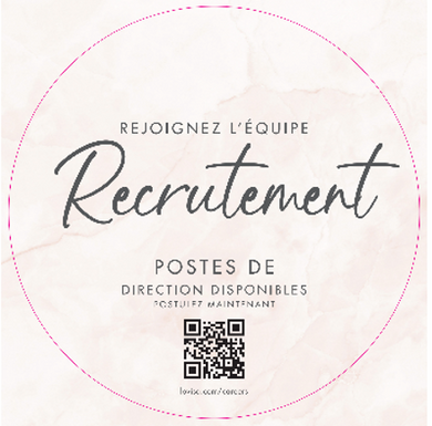 RECRUITMENT WINDOW DECAL - MANAGEMENT - FRENCH