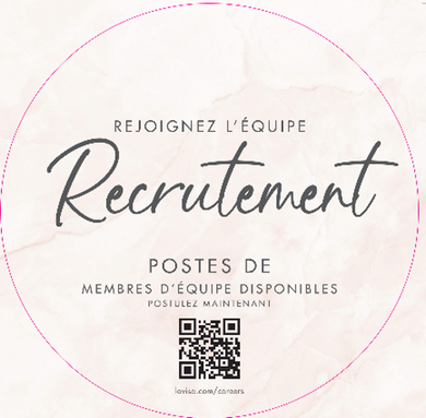 RECRUITMENT WINDOW DECAL - TEAM MEMBER - FRENCH