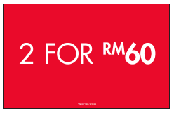 2 FOR RM60 WALLBAY SIGN MAL