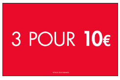 3 FOR 10€ WALLBAY SIGN - FRENCH