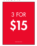 3 FOR 15 A2 ENTRY STAND SIGN (DOUBLE SIDED)