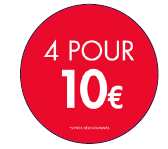4 FOR 10 EURO CIRCLE POP SET - FRENCH