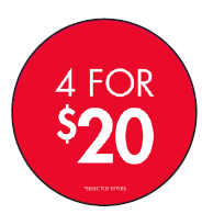 4 FOR $20 CIRCLE POP