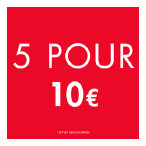 5 FOR 10€ SIX SPINNER LARGE DECAL