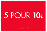 5 FOR 10€ WALLBAY SIGN - FRENCH