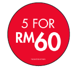 5 FOR RM60 CIRCLE POP SET MAL