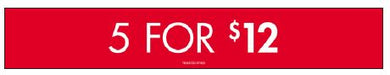 5 FOR $$ STRIP SIGN - SING