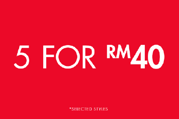 5 FOR RM40 WALLBAY SIGN - MALAYSIA