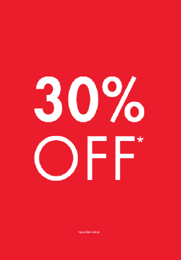 30% OFF ENTRY STAND - UK