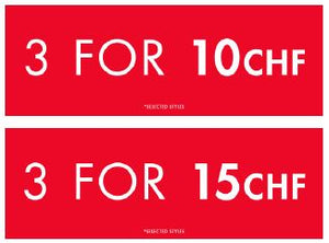 3 FOR $$ PROMO DECAL I AM TURNING DISPLAY DECAL - ENGLISH SWISS