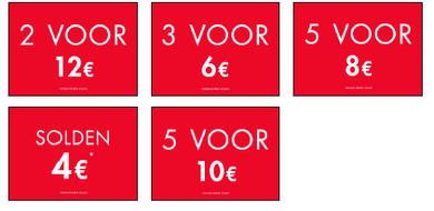 PROMO I AM TABLE  SPINNER SIGN SET OF 5  - DUTCH