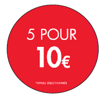5 POUR 10€ CIRCLE POP SIGN - FRANCE