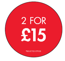 2 FOR £15 CIRCLE POP SIGN - UK