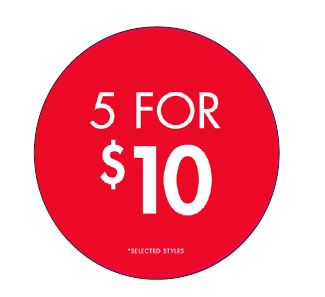 5 FOR $$ CIRCLE POP - AUS/NZ