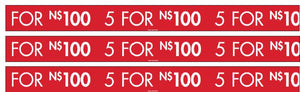 VALUE EAR MULTI 5 FOR $$ EXTRA LONG STRIP SET - NAMIBIA