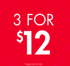 3FOR12 - CIRCLE POP - USA