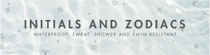 WATERPROOF ZODIACS AND INITIALS - COUNTER STAND SELECTED STORES - ENGLISH