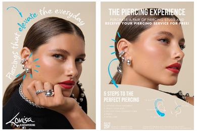 PIERCING CAMPAIGN 2 2025 - A4 SIGN - EAR & NOSE