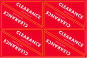 CLEARANCE MENU BOARD CORNER STICKER (PIERCMENU003) - USA