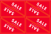 SALE MENU BOARD CORNER STICKER (PIERCMENU003) - GERMAN