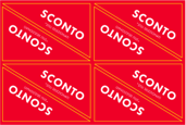 SALE MENU BOARD CORNER STICKER (PIERCMENU003) - ITALIAN