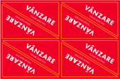 SALE MENU BOARD CORNER STICKER (PIERCMENU003) - ROMANIAN