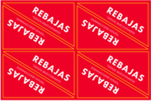 SALE MENU BOARD CORNER STICKER (PIERCMENU003) - SPANISH