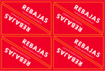 SALE MENU BOARD CORNER STICKER (PIERCMENU003)  - USA SPANISH