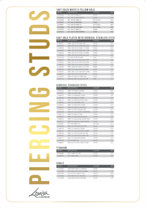PIERCING INVERNESS PRICE LIST (PIERCMENU003) SEPT 2025 - HONG KONG