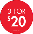 3 FOR 20 CIRCLE POP - USA