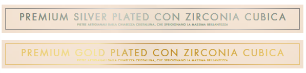 PLATED CUBIC ZIRCONIA (LOVSIGN-349) - FULL LENGTH RING TRAY - ITALIAN