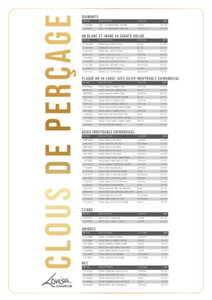 PIERCING STUDEX PRICE LIST (PIERCMENU003) SEPT 2025 - CANADA QUEBEC
