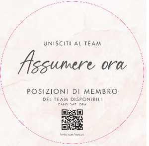 RECRUITMENT WINDOW DECAL - TEAM MEMBER - ITALIAN