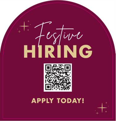 FESTIVE RECRUITMENT 2025 - WINDOW DECAL - ENGLISH