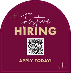 FESTIVE RECRUITMENT 2025 - WINDOW DECAL - ENGLISH