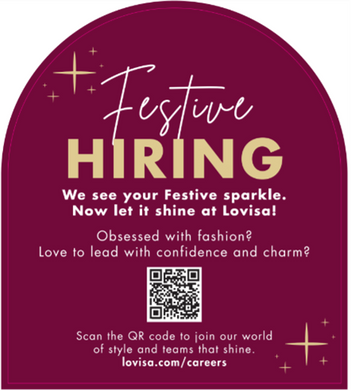 FESTIVE RECRUITMENT 2025 - STRUT CARD - ENGLISH