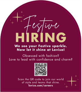 FESTIVE RECRUITMENT 2025 - STRUT CARD - ENGLISH