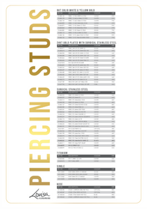 PIERCING INVERNESS PRICE LIST (PIERCMENU003) SEPT 2025 - SOUTH AFRICA