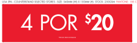 4 FOR 20 - COUNTER STAND SELECTED STORES - USA