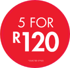 5 FOR 120 CIRCLE POPS - SOUTH AFRICA