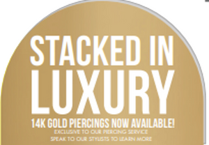 PIERCING STUDIO 14K GOLD EXPANSIONS - STRUT CARD