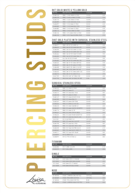 PIERCING INVERNESS PRICE LIST (PIERCMENU003) SEPT 2025 - BOTSWANA