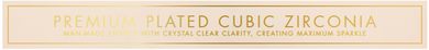 PLATED CUBIC ZIRCONIA (LOVSIGN-349) - STRIP - ENGLISH