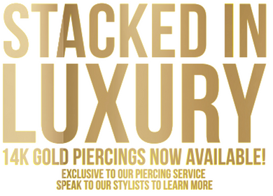 PIERCING STUDIO 14K GOLD EXPANSIONS - WINDOW DECAL