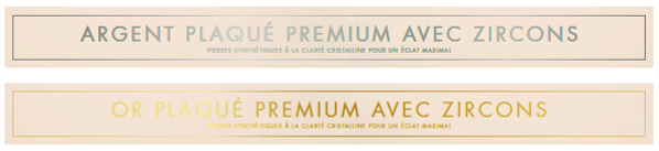 PLATED CUBIC ZIRCONIA (LOVSIGN-349) - FULL LENGTH RING TRAY - FRENCH