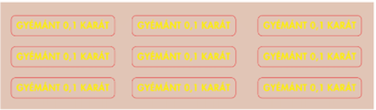 PIERCING MENU BOARD DIAMOND STICKERS - HUNGARIAN