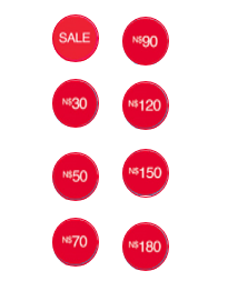 NAMIBIA STORE SALE STICKERS