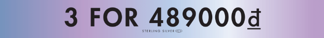 3 FOR 489.000 STERLING SILVER STRIP - VIETNAM