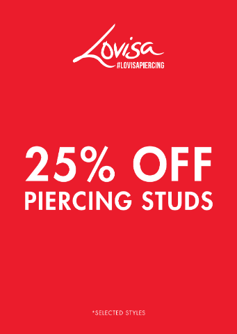 25% OFF PIERCING SELECTED STYLES A5 POP - ENGLISH